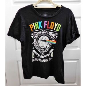 Mi Tribu Womens Embroidered Pink Floyd T-shirt  sz M